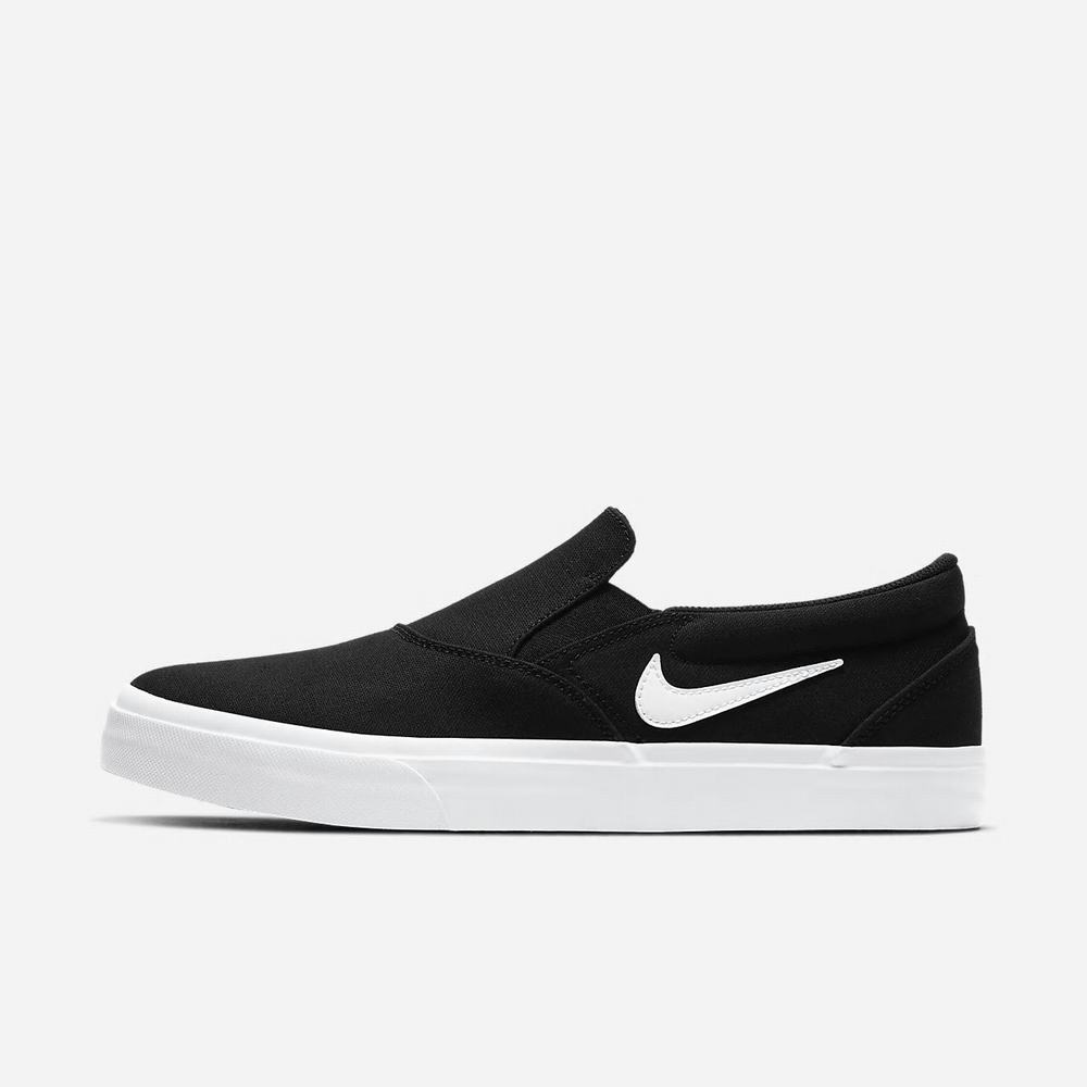 Basket Nike SB Charge Slip Noir 1590-248 Black/Black/White/White Homme | JQI-51954869